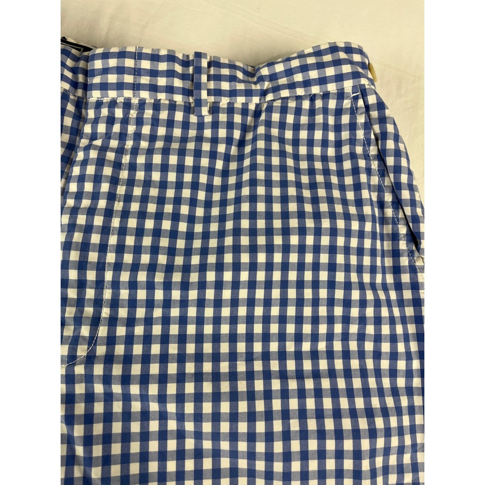 Polo by Ralph Lauren Blue and White Gingham Men’s Flat Front Shorts